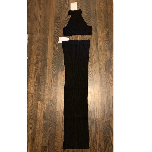 Naked Wardrobe crop top high waist midi skirt set - Picture 8 of 8